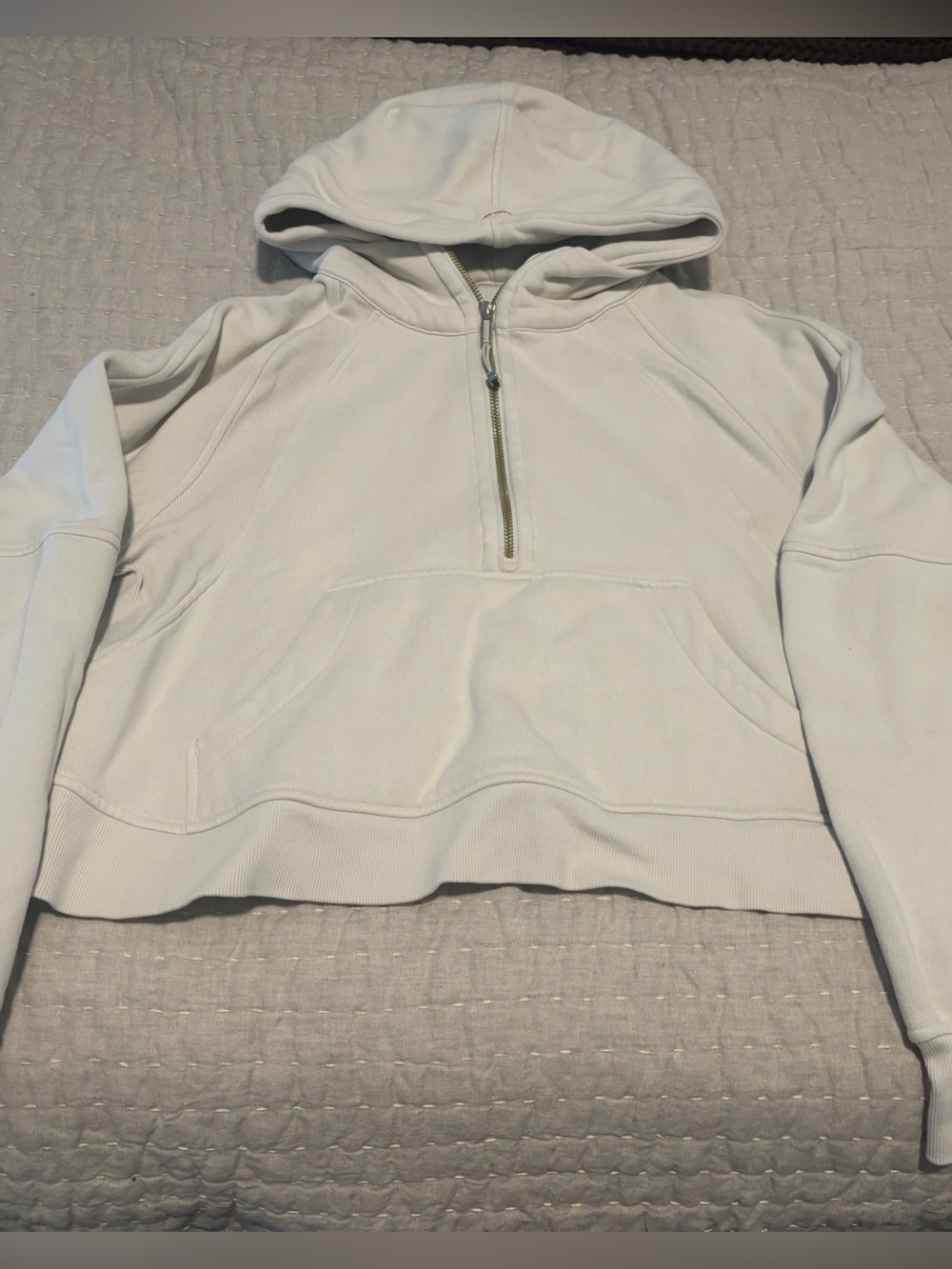 lululemon athletica Cream Half-Zip Hooded Utility Jacket